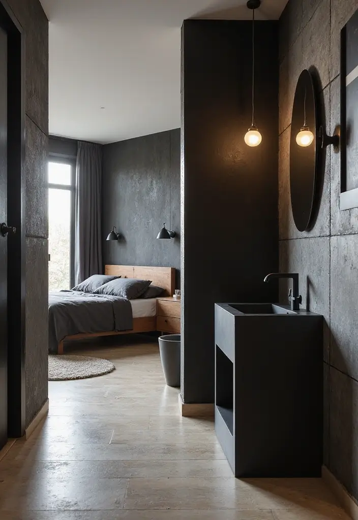 30 Black and Wood Bedroom Decor Ideas for a Modern Contrast 71 30 Black and Wood Bedroom Decor Ideas for a Modern Contrast - 23. Black Bathroom Accessories with Wood Touches