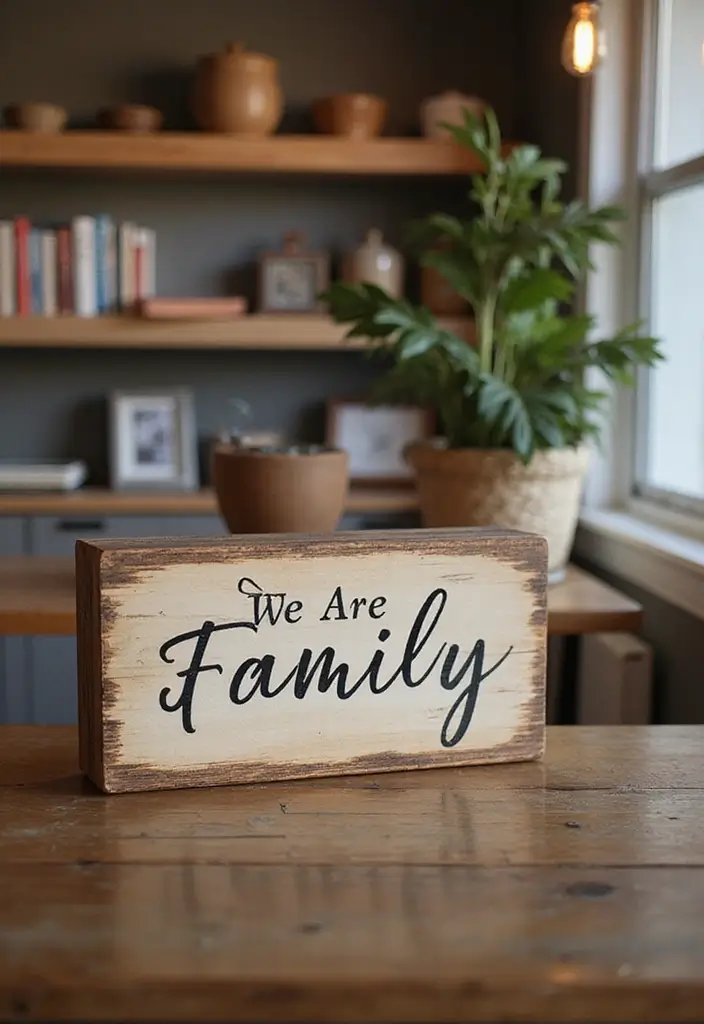 30 DIY Family Wood Sign Ideas for Personalized Wall Decor 36 30 DIY Family Wood Sign Ideas for Personalized Wall Decor - 12. We Are Family Sign