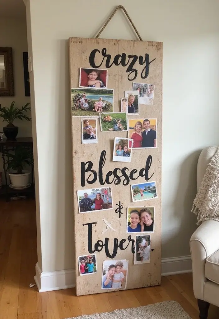 30 DIY Family Wood Sign Ideas for Personalized Wall Decor 43 30 DIY Family Wood Sign Ideas for Personalized Wall Decor - 13. Crazy, Blessed, Loved Sign