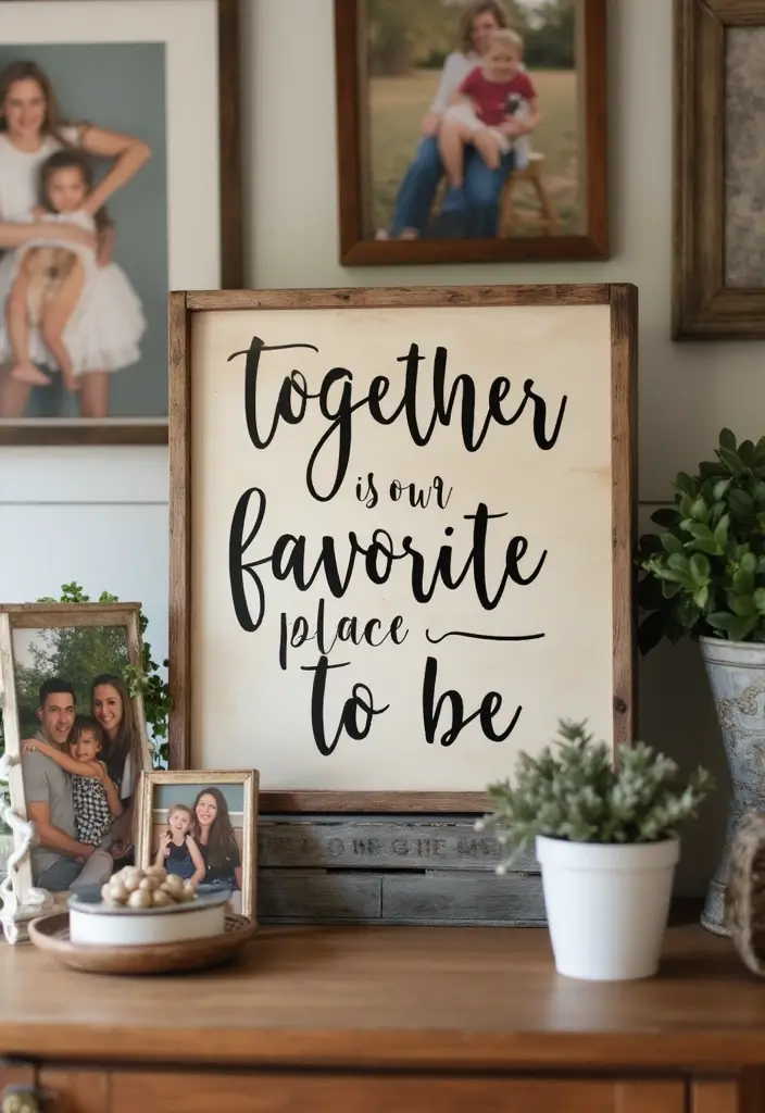30 DIY Family Wood Sign Ideas for Personalized Wall Decor 44 30 DIY Family Wood Sign Ideas for Personalized Wall Decor - 14. Together is Our Favorite Place to Be Sign