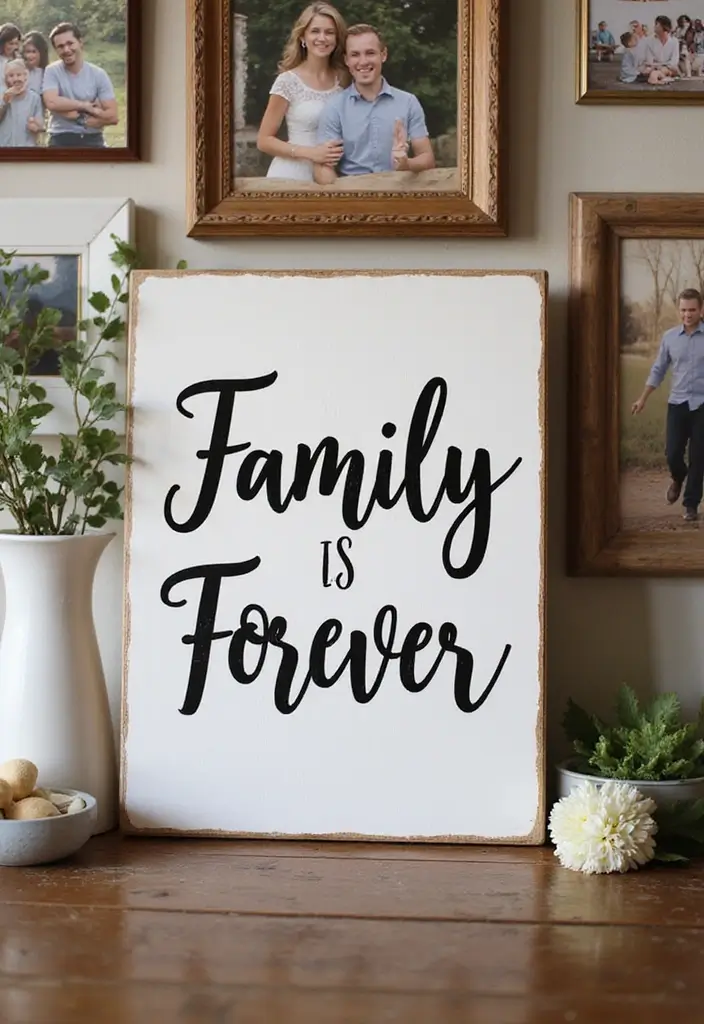 30 DIY Family Wood Sign Ideas for Personalized Wall Decor 48 30 DIY Family Wood Sign Ideas for Personalized Wall Decor - 16. Family is Forever Sign
