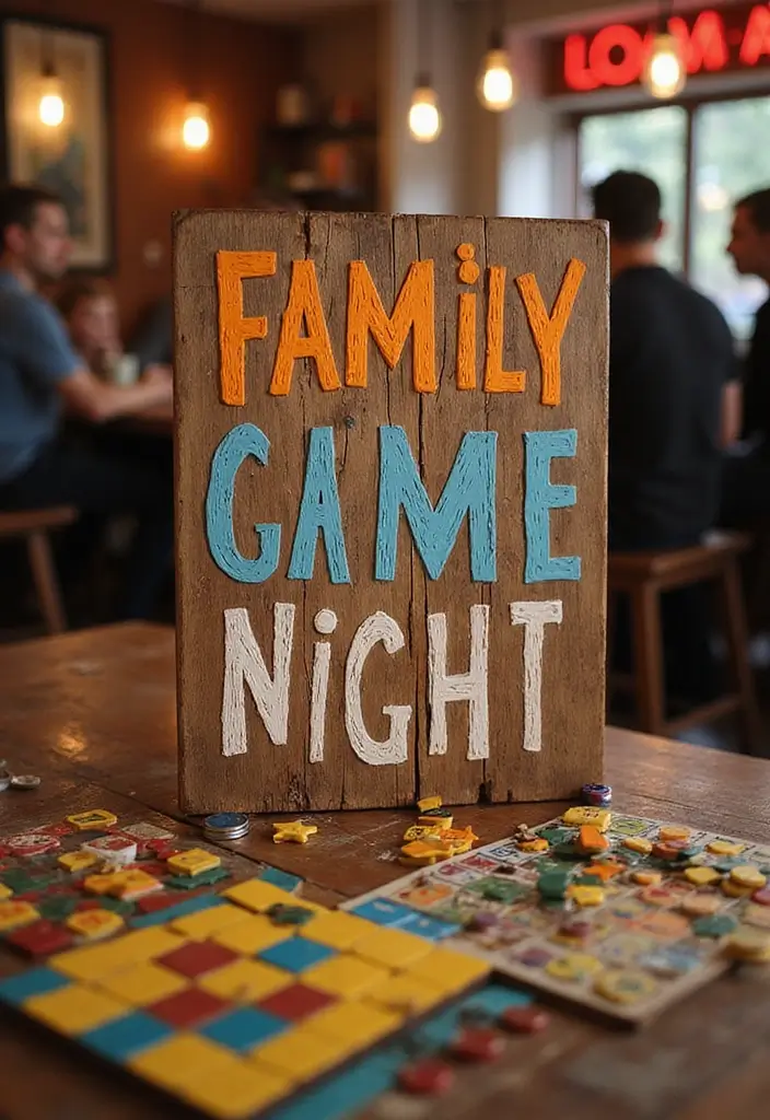 30 DIY Family Wood Sign Ideas for Personalized Wall Decor 55 30 DIY Family Wood Sign Ideas for Personalized Wall Decor - 19. Family Game Night Sign