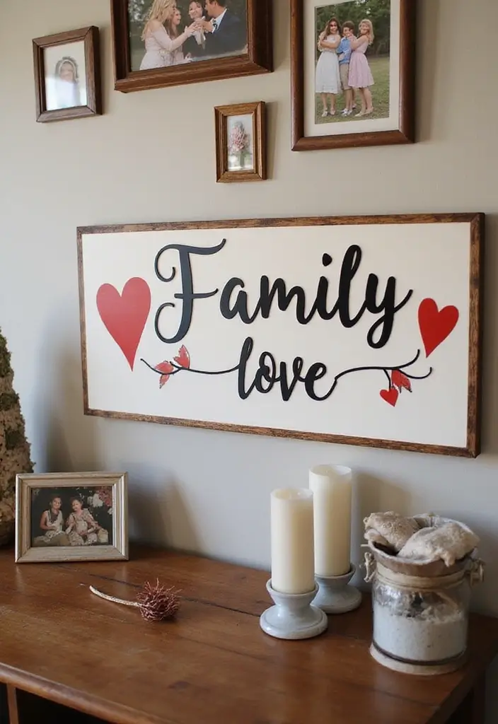 30 DIY Family Wood Sign Ideas for Personalized Wall Decor 56 30 DIY Family Wood Sign Ideas for Personalized Wall Decor - 20. Family Love Sign