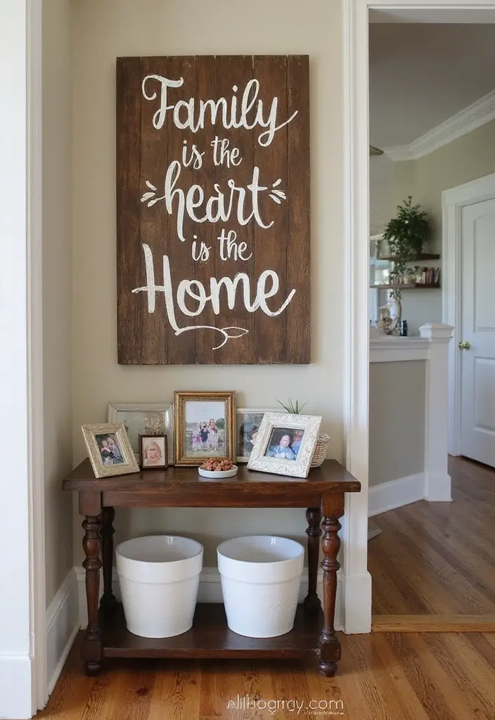 30 DIY Family Wood Sign Ideas for Personalized Wall Decor 63 30 DIY Family Wood Sign Ideas for Personalized Wall Decor - 21. Family is the Heart of the Home Sign