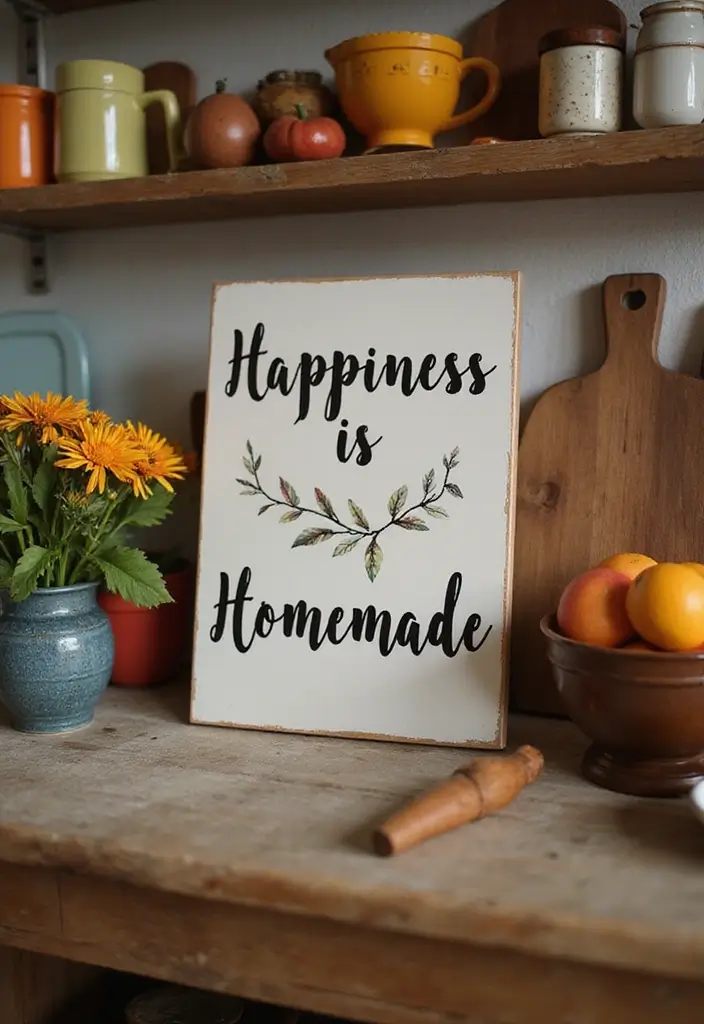 30 DIY Family Wood Sign Ideas for Personalized Wall Decor 66 30 DIY Family Wood Sign Ideas for Personalized Wall Decor - 22. Happiness is Homemade Sign