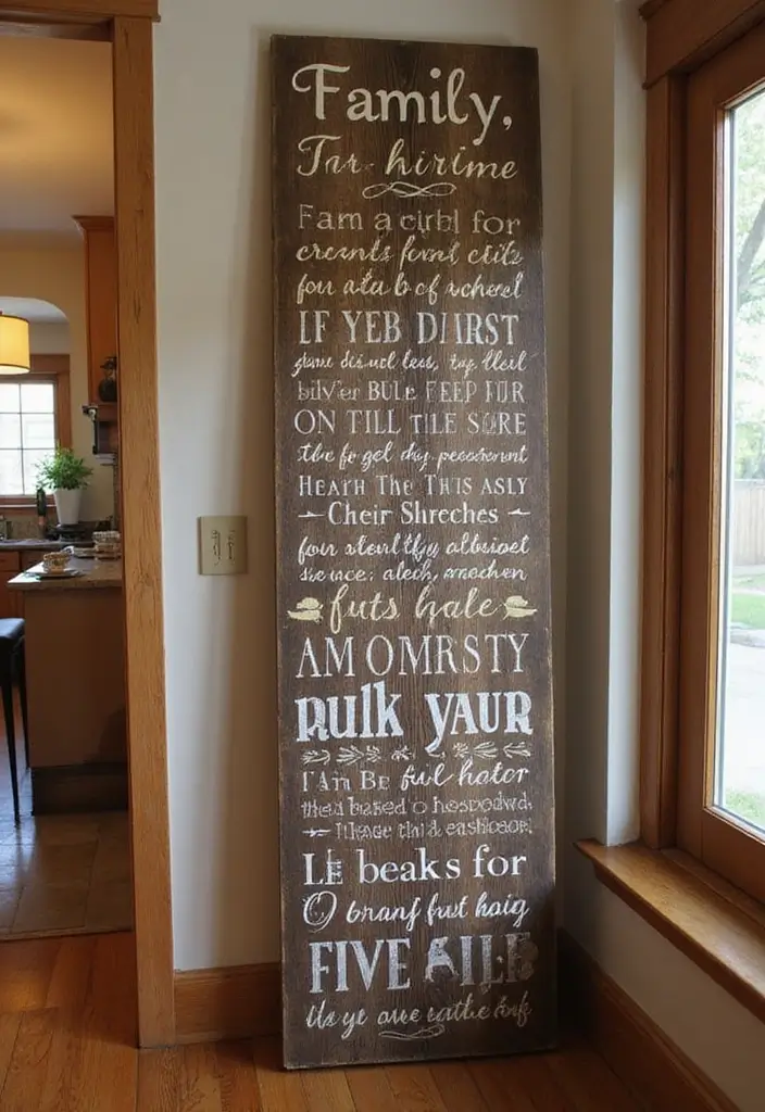 30 DIY Family Wood Sign Ideas for Personalized Wall Decor 9 30 DIY Family Wood Sign Ideas for Personalized Wall Decor - 3. Family Rules Sign
