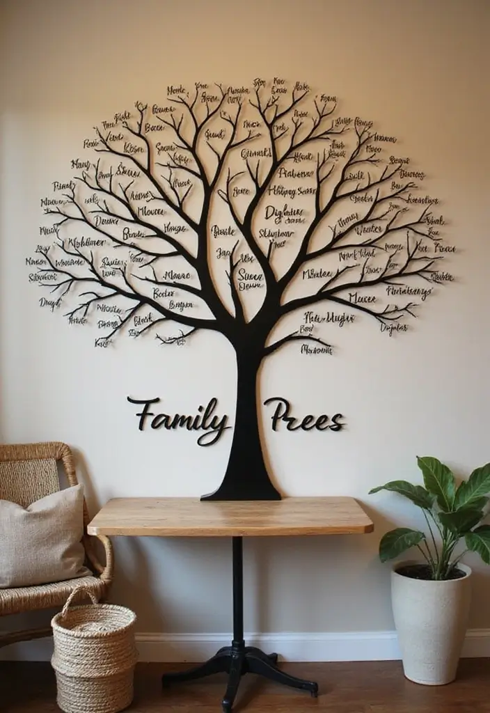 30 DIY Family Wood Sign Ideas for Personalized Wall Decor 17 30 DIY Family Wood Sign Ideas for Personalized Wall Decor - 5. Family Tree Sign
