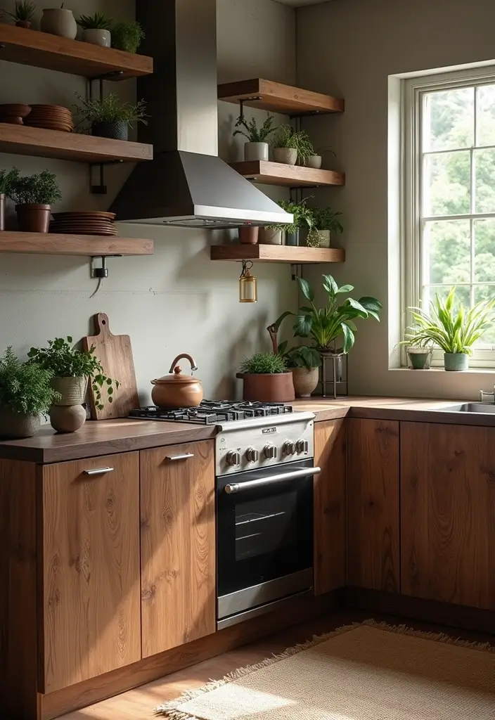 30 Dark Wood Kitchen Cabinet Decor Ideas for a Sophisticated Home - 20. Sustainable Decor Choices