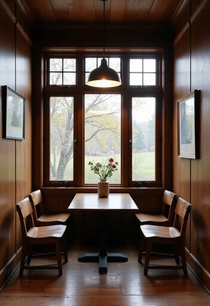 30 Dark Wood Kitchen Cabinet Decor Ideas for a Sophisticated Home - 4. Cozy Nook with Dark Accents