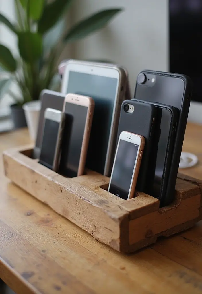 30 Scrap Wood DIY Projects for Cozy Home Decorations 108 30 Scrap Wood DIY Projects for Cozy Home Decorations - 26. Wooden Charging Station
