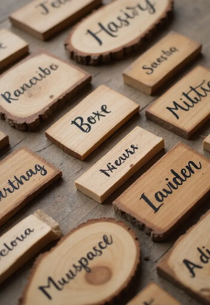 30 Scrap Wood DIY Projects for Cozy Home Decorations 112 30 Scrap Wood DIY Projects for Cozy Home Decorations - 28. Wooden Name Tags