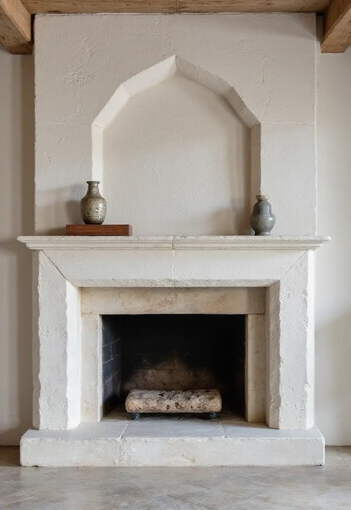 30 Stone Fireplace Decor Ideas with Wooden Mantles 82 30 Stone Fireplace Decor Ideas with Wooden Mantles - 24. Minimalist Approach
