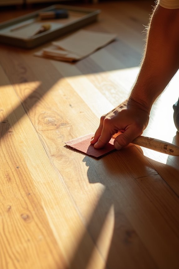 assess floor condition before recolor