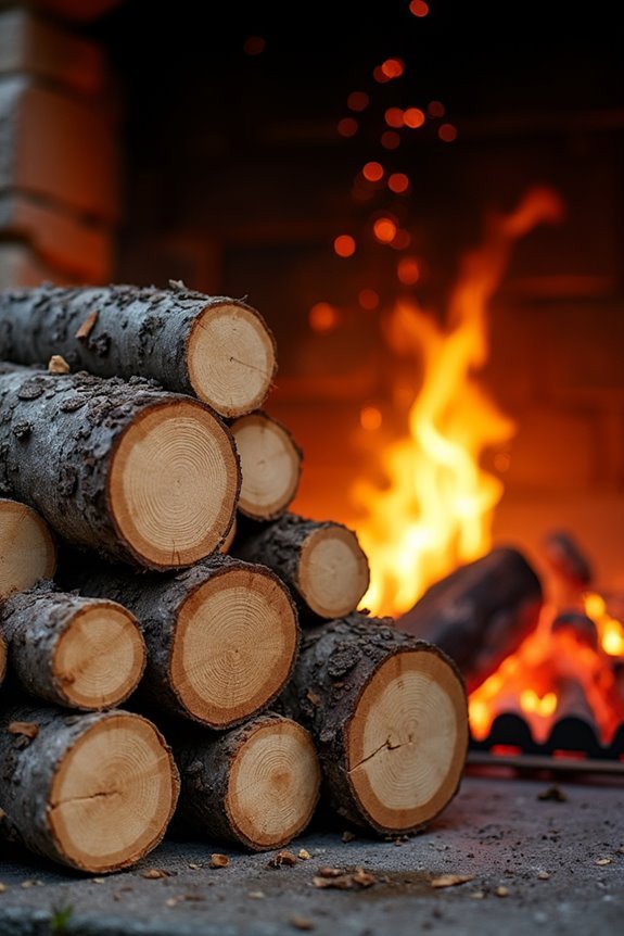 birch burning creosote rapid burn sap spitting