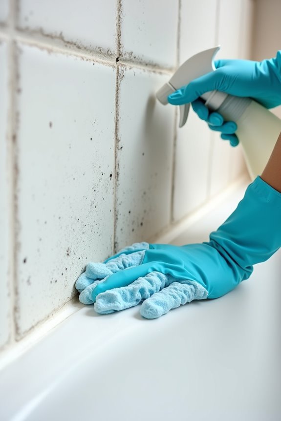bleach on tile grout remover