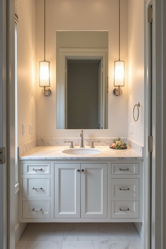 check plumbing before vanity