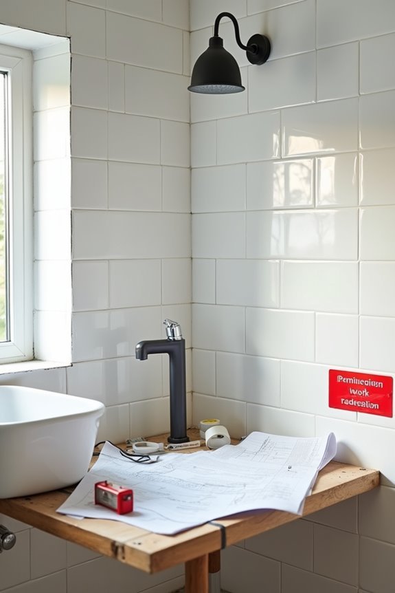 electrical bathroom work requires permits