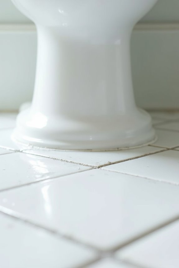 four word phrase urine odors in grout surrounding toilet