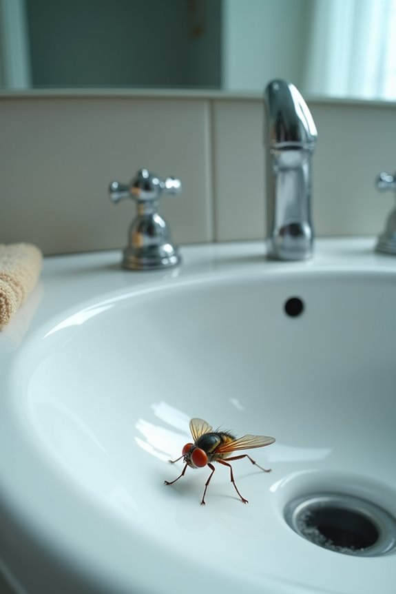 fruit flies breed in bathroom drains
