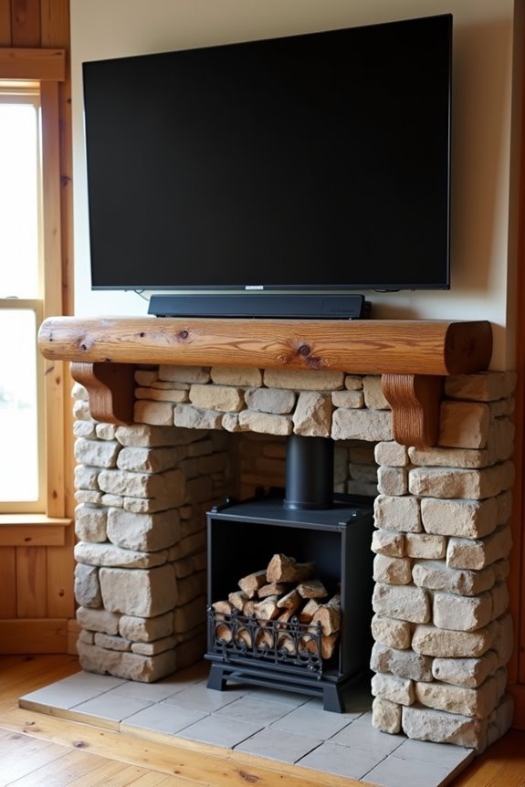 hang tv at eye level level tilt down