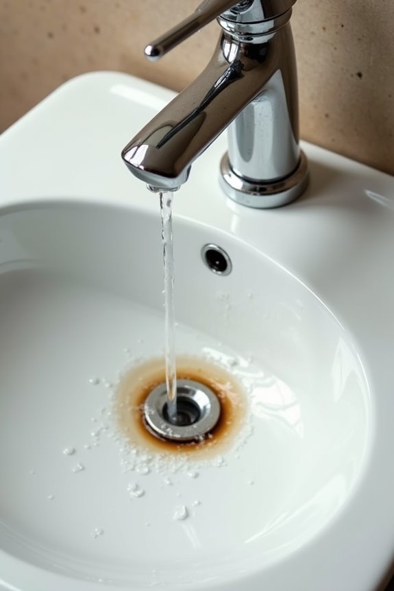hard water mineral buildup clogging fixtures