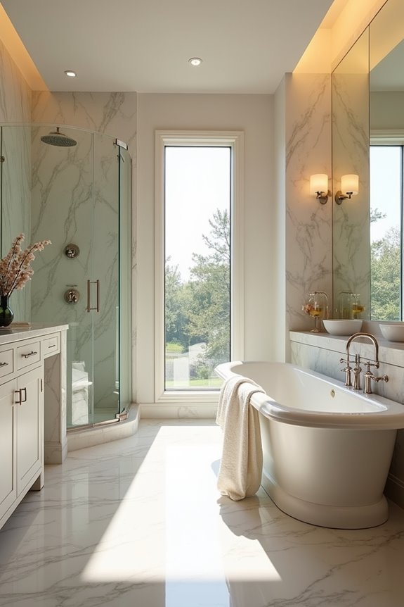 luxurious spa bathroom footprint guidelines