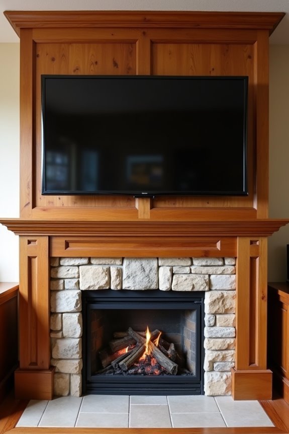 mantel hood shields heat