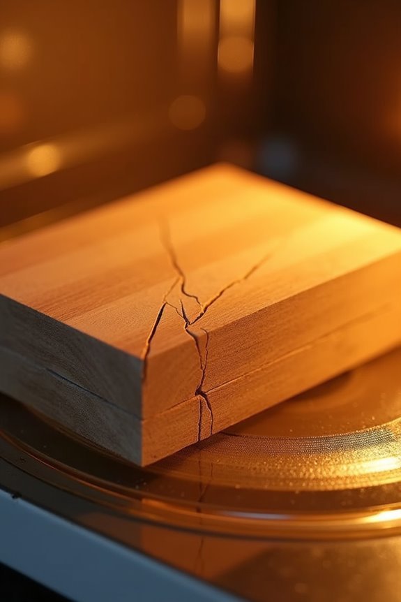 microwave dried wood crack prevention