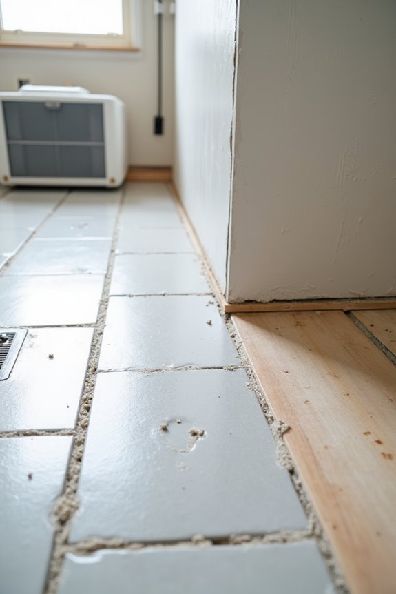 moisture resistant basement bathroom foundation
