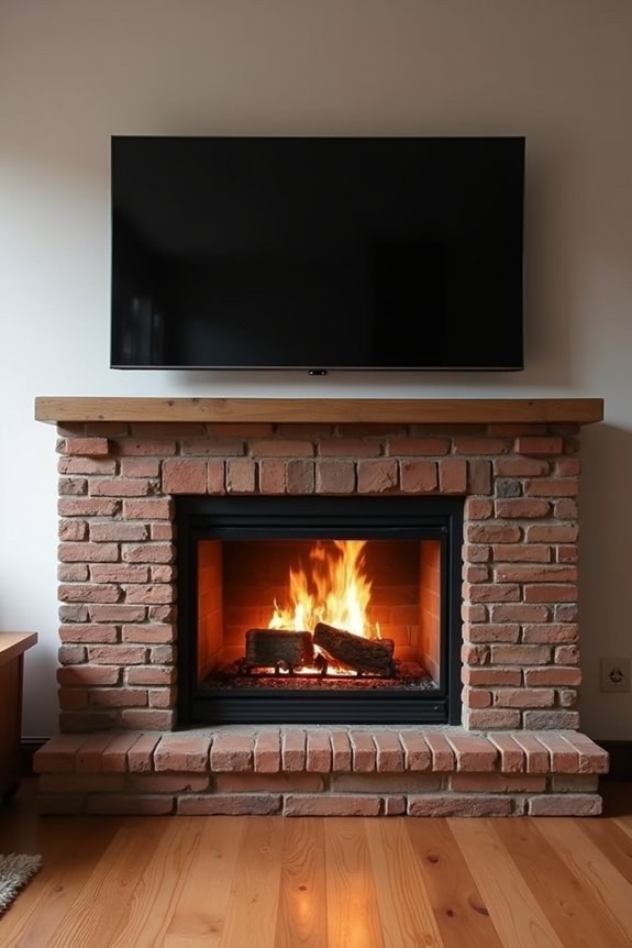 optimal tv height above fireplace