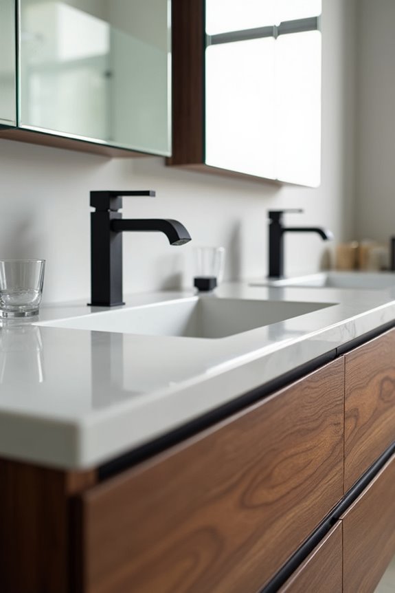 organized sink with storage