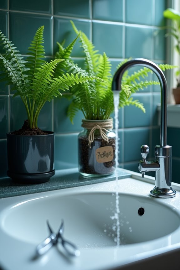 overwatered bathroom plants attracting gnats