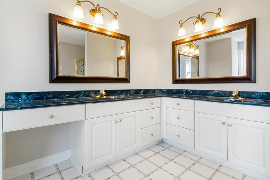 paint bathroom vanity cabinets in five steps