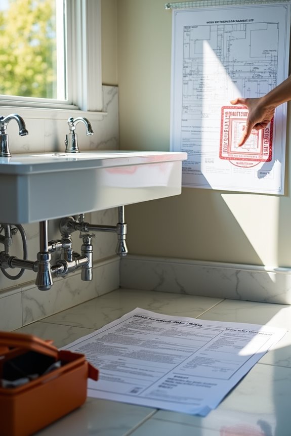 permit requirements for bathroom plumbing changes