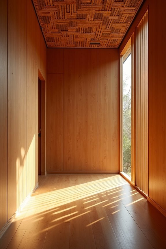 solid wood barely absorbs sound