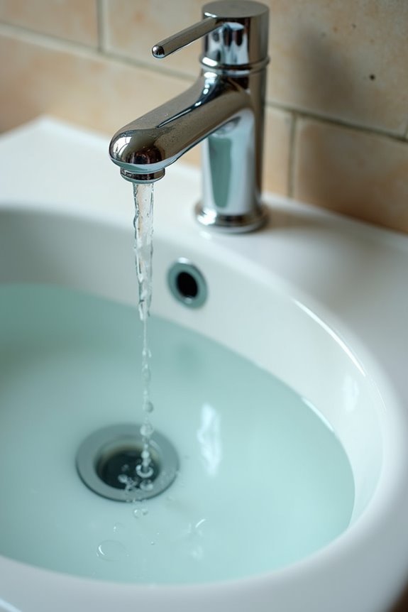 stagnant bathroom water contaminants buildup