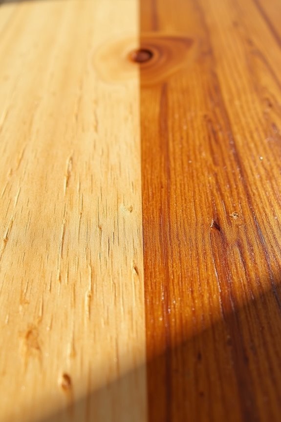 sunlight age deepen wood finish