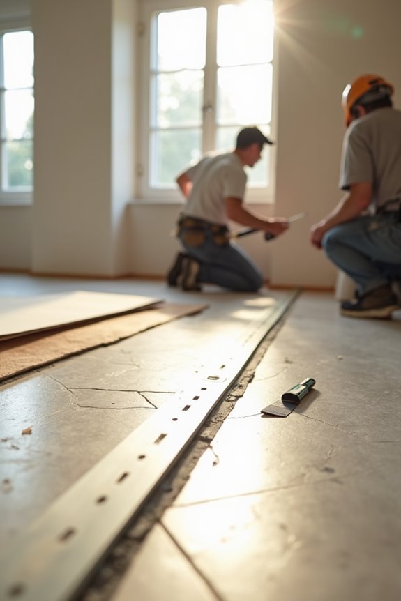 tile prep clean level underlayment