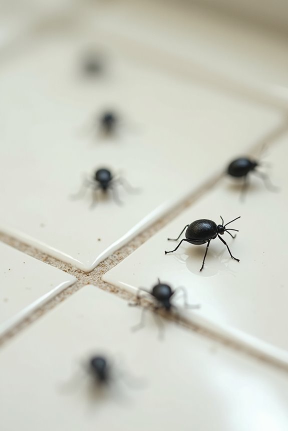 tiny black bathroom pests moisture indicators