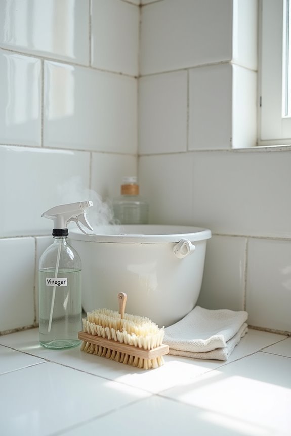 vinegar first peroxide for stubborn