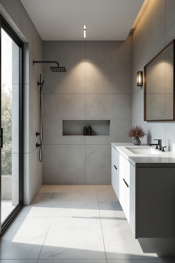 walk in shower length planning