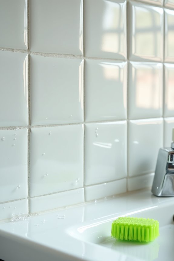 weekly tile maintenance prevents grout buildup