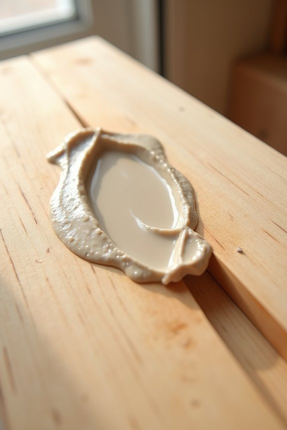 wood filler hardens fully over time